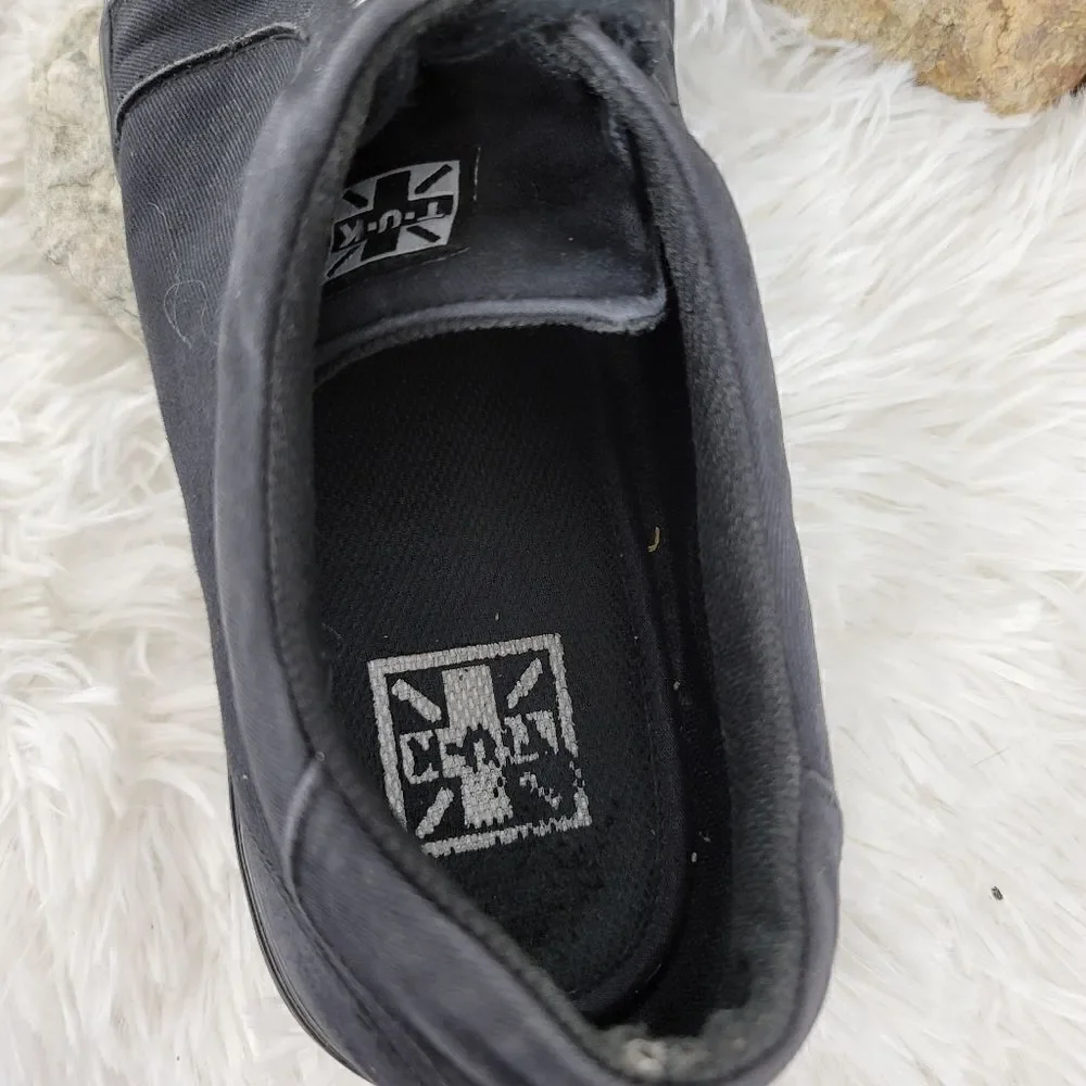TUK canvas 90s retro shoes black